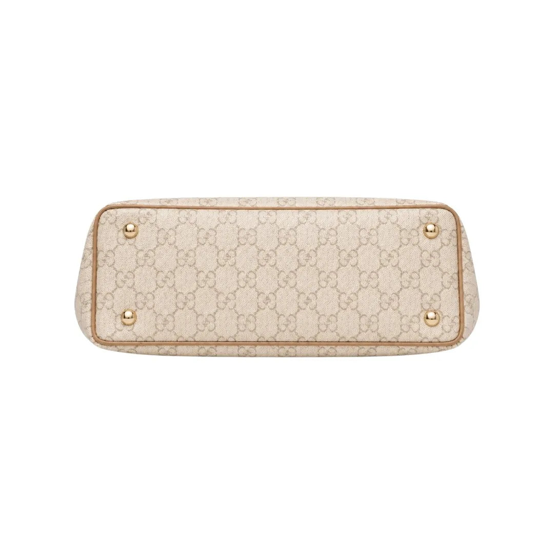 Dodex Luxury Beige Pattern Handbag with Gold Chain – Medium Size