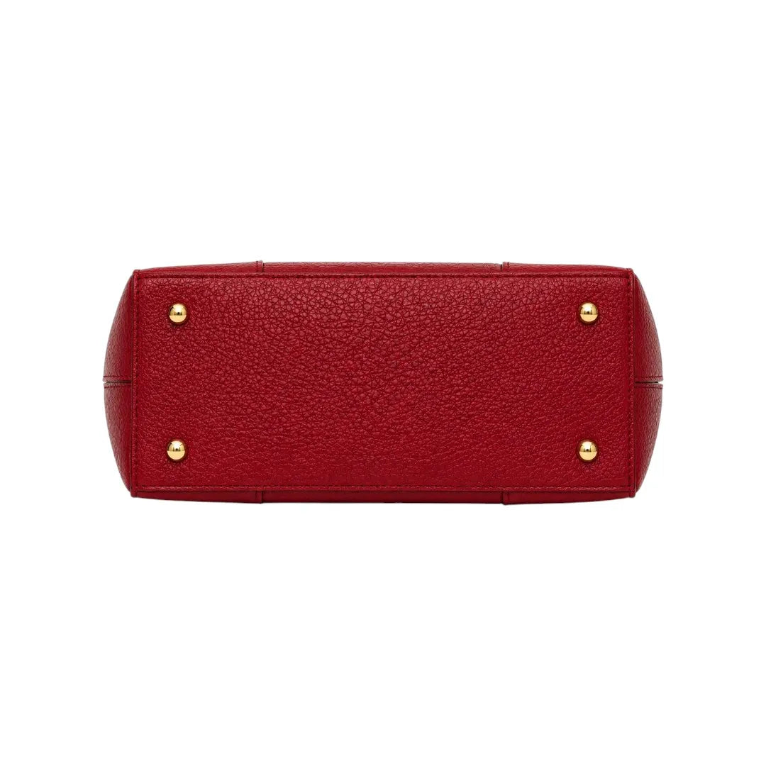 Dodex Stylish Red Textured Shoulder Bag with Strap & Handle (M)