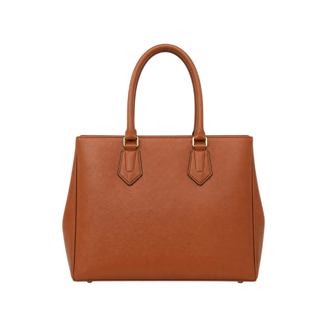 Dodex Elegant Brown Leather Hand Bag with Tassel Detail (M)