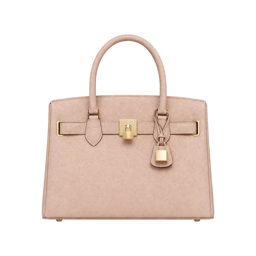 Dodex Luxury Nude Structured Shoulder Bag with Premium Finish (M)