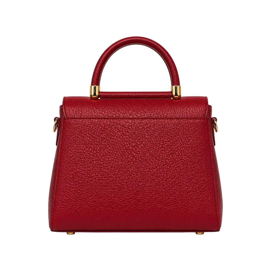 Dodex Stylish Red Textured Shoulder Bag with Strap & Handle (M)